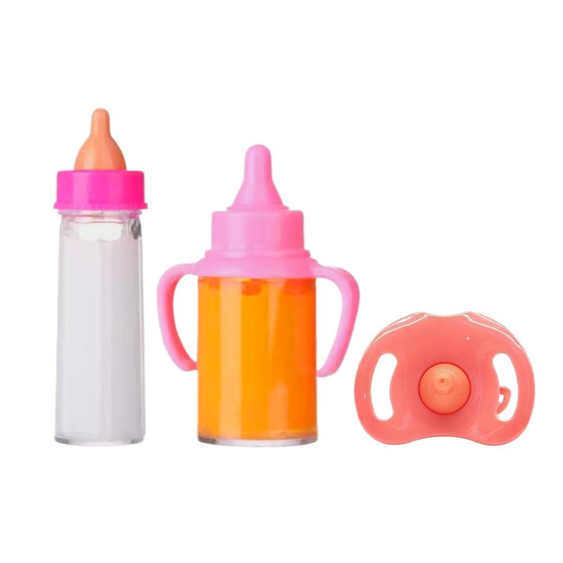 Magic baby bottle, upside down, liquid disappears, juice bottle, doll accessory, jewelry, gift for girls.